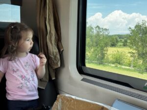 Girl on a train