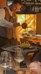 Pineapple gondola flambe