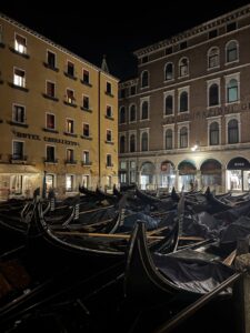 Boats at night