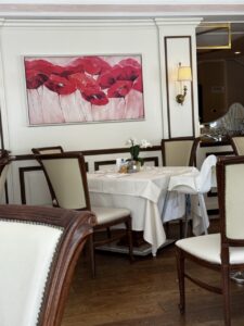 Highchairs at every table